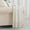 BOURINA Textured Solid Soft Sofa Throw Couch Cover Knitted Decorative