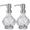 Glass Soap Dispenser Bathroom Hand Soap Dispenser with Stainless Steel
