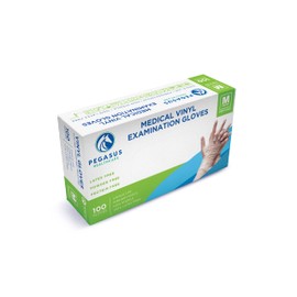 Olsen & Smith Olsen & Smith Unisex Pegasus Healthcare Clear Disposable Gloves, Clear, M UK