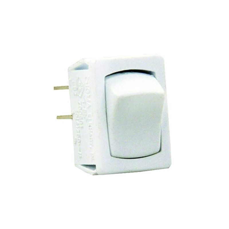 JR Products 13645 White SPST Mini On/Off Switch