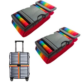 Luggage Suitcase Straps Adjustable Travel Luggage Straps with Quick Release Buckle Bright Colours Travel Accessories Thick Luggage Strap Belt for Travel Suitcase Baggage Bag Rucksack pack of 2