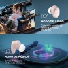 Auriculares In-Ear Gamer Inalmbricos HTC TWS7 Rosa Con Luz Led