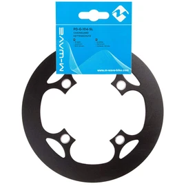 M-Wave Unisex Adult PD-G-104-SL Chain Guard Aluminium Black Anodised Bolt Circle 104 mm 15 x 15 x 1 cm