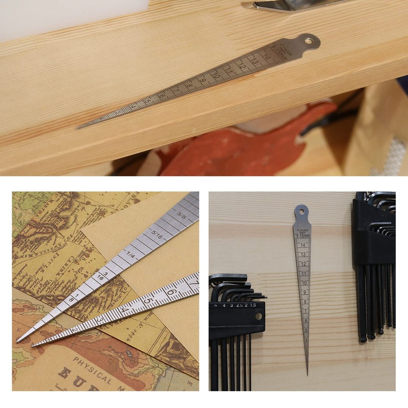 eMagTech 2Pcs Wedge Feeler Gauge Taper Gap Gauge Taper Welding