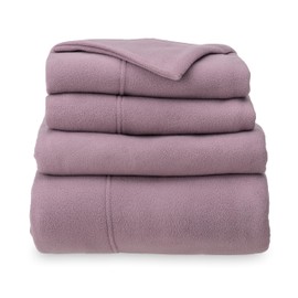 Berkshire Blanket Luxury Soft Microfleece King Sheet Set, Warm and Durable, All Season Sheet (King, Lavender)