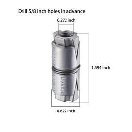 Wensilon (25 pcs) 5/16x1-5/8 Outer diameter5/8 Double Expansion Anchor, Zinc Plated Double Expansion Shield Anchors, Double Expansion Shields,for Masonry, Concrete, Brick or Block