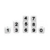 50Pcs Number Silicone Beads 0-9 Numbers Beads 12mm Square