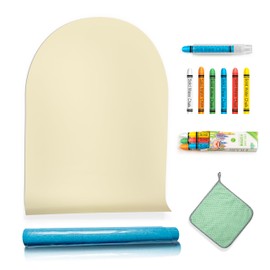 Kaia Rae Creations Magnetic Chalkboard Decal Arch Kids Playroom Ideas Must Haves Chalkboard for Wall Magnetic Contact Paper for Wall, Matte Ivory