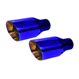 NETAMI 2.25" to 3.5" Exhaust Tip Stainless Steel Double Wall Royal Blue (NT-2372-2) 2 Pack