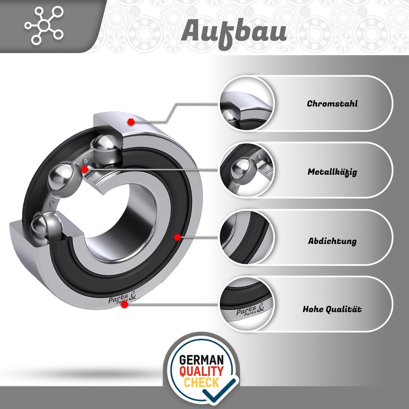 Parts and Parts Deep Groove Ball Bearing 6013 2RS 65
