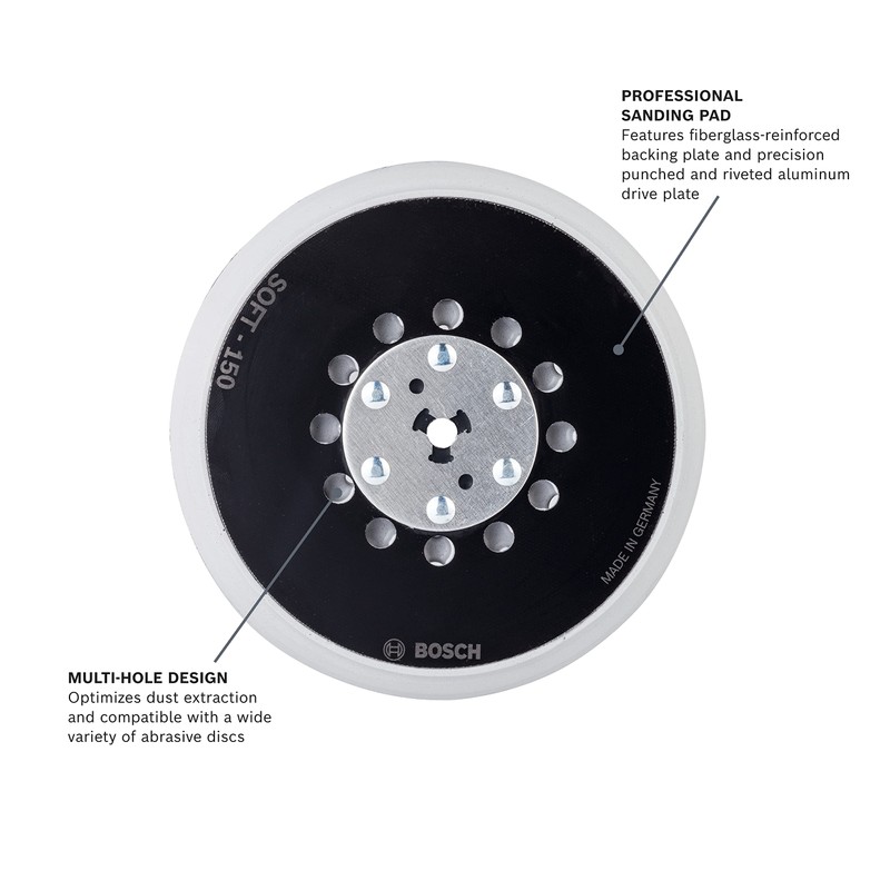 BOSCH RSM6044 6 in. Soft Hook-and-Loop Multi-Hole Sanding Pad