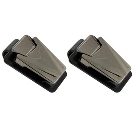 Apol 2 Pack Sunglasses Holder for Car, Car Sun Visor Sunglass Holder Clip Glasses Clip Cars Accessories for All Vehicle Visors,One-Handed-Operation,Push Switch Open,Gun-Grey