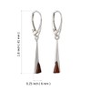 Sterling Silver and Baltic Amber French Leverback Amber Sabina Earrings