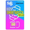 SpeedTalk Mobile $6 Preloaded Smart Watch SIM Card Kit for 4G LTE Kids Senior Smartwatches & Wearables | GPS Tracking | 3 in 1 Simcard - Standard, Micro, Nano | No Contract | 30 Days Service Plan