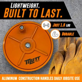 Mutt Tools Aluminum Tie Wire Reel with Belt Loops – Fits 12–18 Gauge Tie Wire Rolls Up to 3.5 lbs – Lightweight Dispenser for Ironworkers, Rodbusters, and Rebar Tying