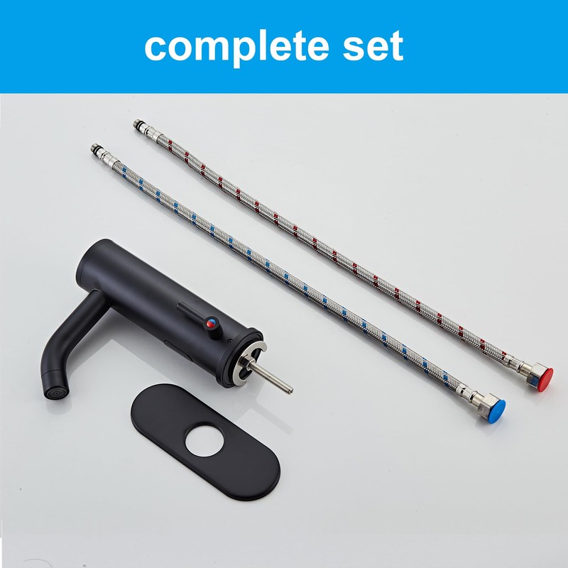 HHOOMMEE Automatic Touchless Bathroom Sink Faucets Sensor Motion Activated Hands