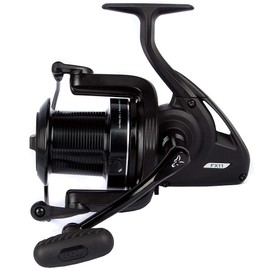 Fox FX11 Fishing Reel, Graphite Body, Super Slow Oscillation, 5 Stainless Steel Bearings, Rotor Brake, 95cm Line Retrieve, Right Hand, Black, Silver