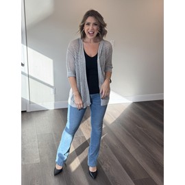 Zeagoo Short Sleeve Cardigans for Women Lightweight Summer Crochet Cardigan Oversized Open Front Boho Kimono