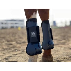Ride Now Horse Tendon Boots Open Front/Fetlock Boot for Horse Set of 4 (Cob, Navy)
