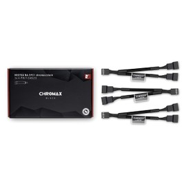 Noctua NA-SYC1 chromax.Black, 4 Pin Y-Cables for PC Fans (Black)