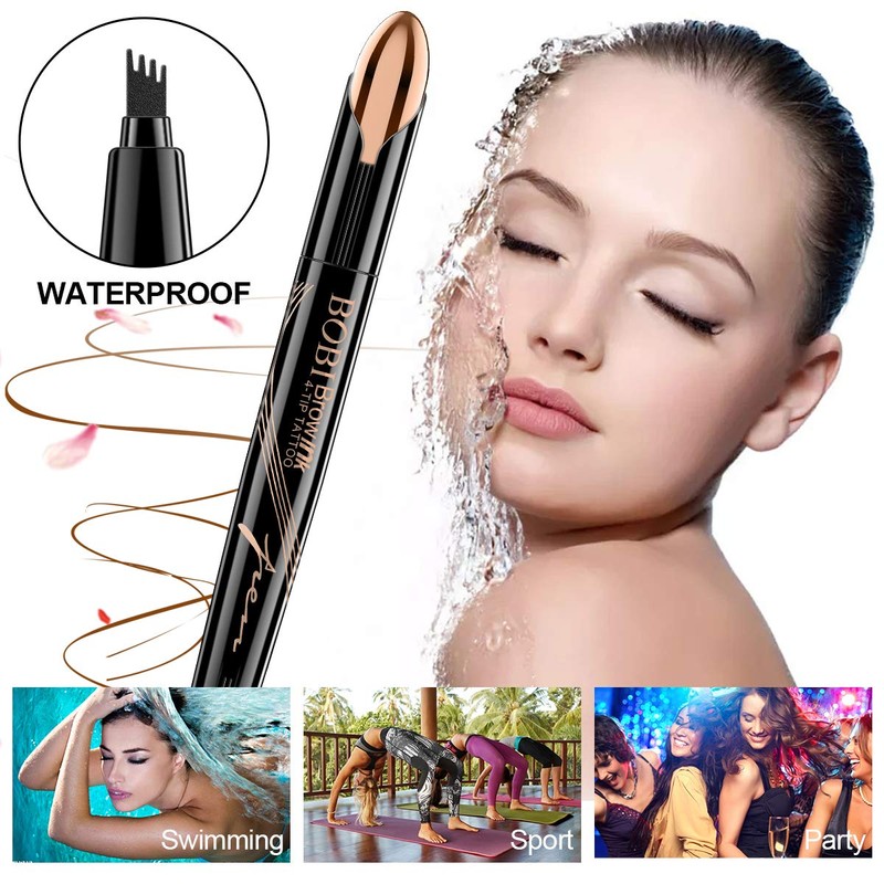 Eyebrow Pencil - Tattoo Eyebrow Pen with Fork Tip Long-lasting