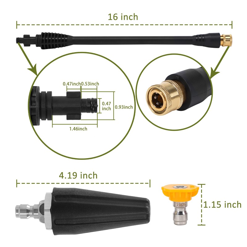 PWACCS Pressure Washer Accessories Kit – 16 Inch Power Washer