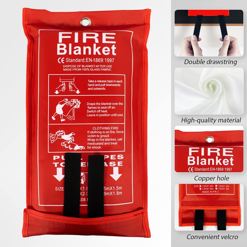FLASLD Fire Blanket for People Emergency Fire Escape, Anti-interference Flame