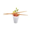 Carbonized Bamboo Contour Chopsticks - Disposable - 9 1/2" x