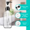 Teyssor Pump Bottle Dispenser Clear 2 Pack 150ml/5oz Empty Plastic
