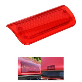 ECOTRIC New Red Third Brake Light Lens Cover Compatible With 1994-2004 Chevy S10 GMC Sonoma High Mount Stop Lamp (for Extended Cab only) Replace for 16520288, 923-287