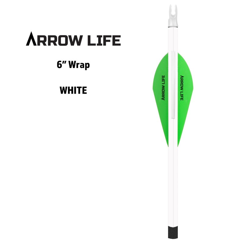 Arrow Life 6" Arrow Wraps 12 Pack White 1" Width