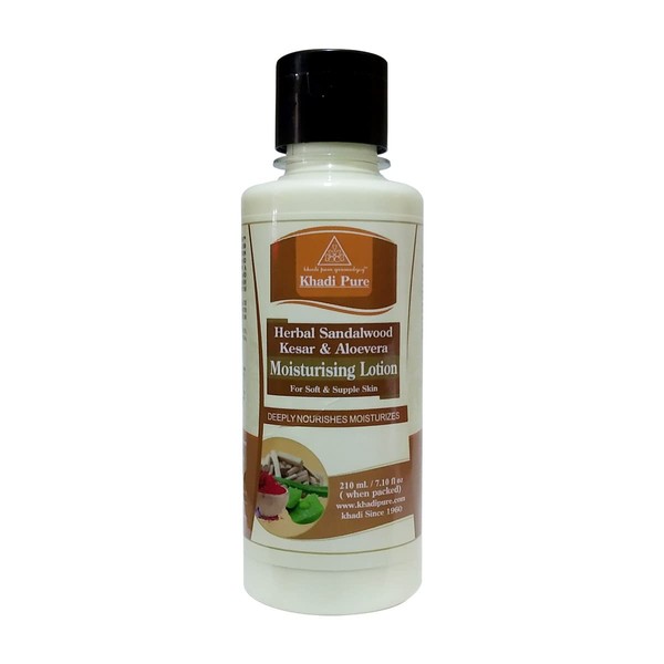 Khadi Pure Herbal Sandalwood, Kesar & Aloevera Moisturising Lotion, 210