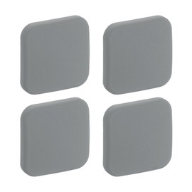 uxcell Door Stoppers Wall Protector, 4pcs Soft Silicone Door Handle Buffer, Square Self Adhesive Door Knob Guard for Home Office, Grey