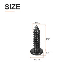 DTGN #8x5/8 Phillips Pan Head Self-Tapping Screw - 25Pack - Bright Finish 304 Stainless Steel Sheet Metal Screws Wood Screws