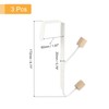 sourcing map Over The Door Hooks,3packs Double Hooks, Wooden Door