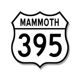 JR Studio 4x4 inch US Route 395 Mammoth Sign Shaped Sticker - Road ca Mountain Highway rv Vinyl Decal Sticker Car Waterproof Car Decal Bumper Sticker