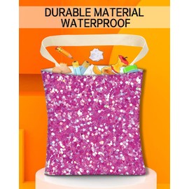 ANKVRP Car Trash Can, Durable Hanging Car Trash Garbage Bag, Cute Automotive Garbage Cans Organizer, Cute Purple Glitter Pattern