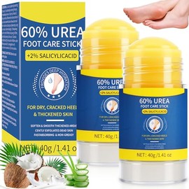 NEARPOW 2 Pack Crema Hidratante para Pies, Repara e Hidrata con Efecto Exfoliante, Exfoliating Moisturizing Foot Ointment con Urea 60, manos y codos, eliminando callos de piel muerta