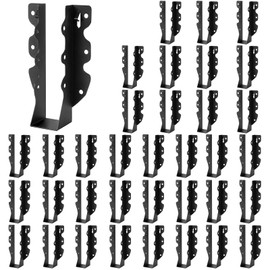 2x8 Joist Hangers, 36 Pcs Hurricane Ties for Rafters Tie Brackets, Black Powder Coating Joist Brackets for Ceiling Joists and Floor Deck