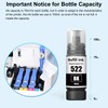 JoyPrinting Compatible Ink Replacement for Epson 522 Ink Refill Combo