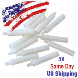 Brain Wire Nylon M3 30+6mm Hex Standoff Spacer White Plastic Screw Threaded Pillar 5PCS