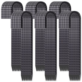VVOKGO Rebar Stakes 12 Inch Heavy Duty J Hook 59 Pack, Galvanized Garden Tent Ground Stakes Steel Point End,Chain Link Fence Stakes for Dogs Digging Wire Fencing,Trampoline Stakes with Chisel,Black
