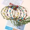 10 Pcs Flower Crown Headbands, Multicolor Boho, for Wedding