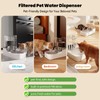 JUNSPOW Automatic Cat Water Dispenser, Dog Water Bowl Dispenser Adjustable