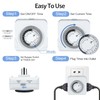 C-GLNKY 24-Hour Mechanical Timer for Electrical Outlets, Dual 3-Prong Outlets,