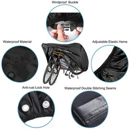 Szblnsm Bike Cover for 1, 2 or 3 Bikes Outdoor Waterproof Bicycle Covers 420D Heavy Duty Ripstop Material Offers Constant Protection for All Types of Bicycles All Through The 4 Seasons