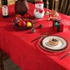 Honellaty Christmas Poinsettia Tablecloth Rectangle, 52 x 70 inch Jacquard