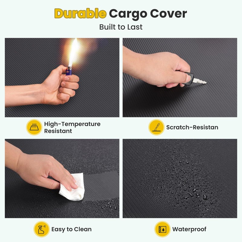 Retractable Cargo Cover for 2021–2026 Nissan Rogue – Carbon Fiber