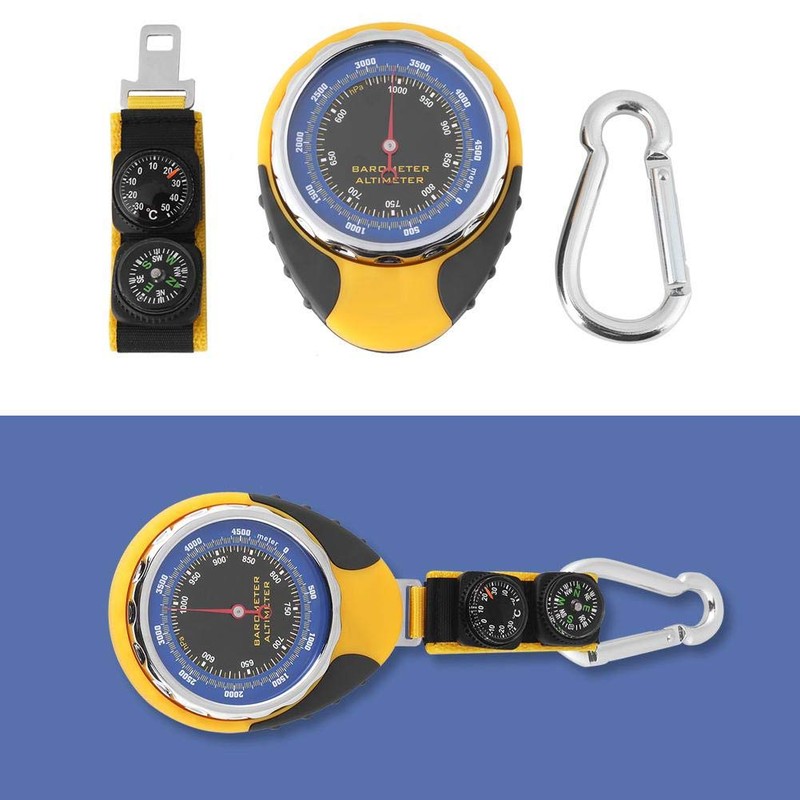 BuyWeek Altimeter Compass, 4 in 1 Mini Altimeter Barometer Compass