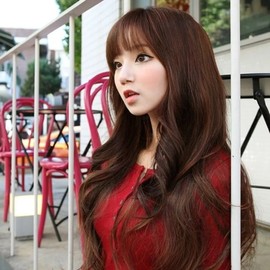 Half wig candy perm long wig (WFI7NUB) yellow brown WFI7NUB / 반가발 캔디펌 롱가발 (WFI7NUB) 옐로우브라운WFI7NUB